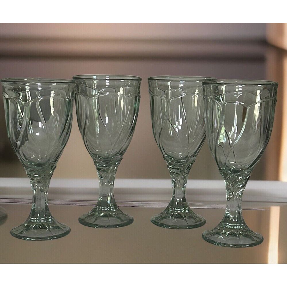 Noritake Green Glass Goblets